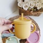 Vaso silicona con azas - Mostaza