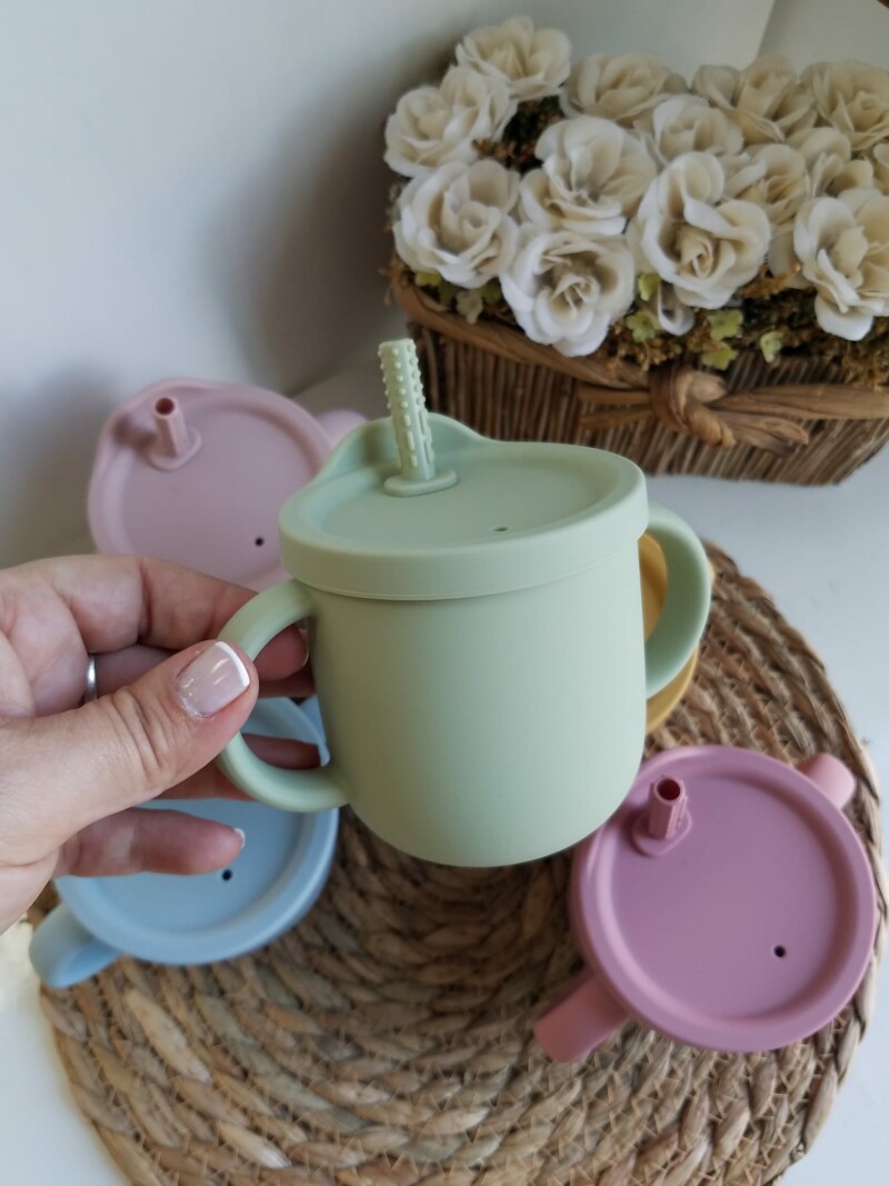 Vaso silicona con azas - Verde