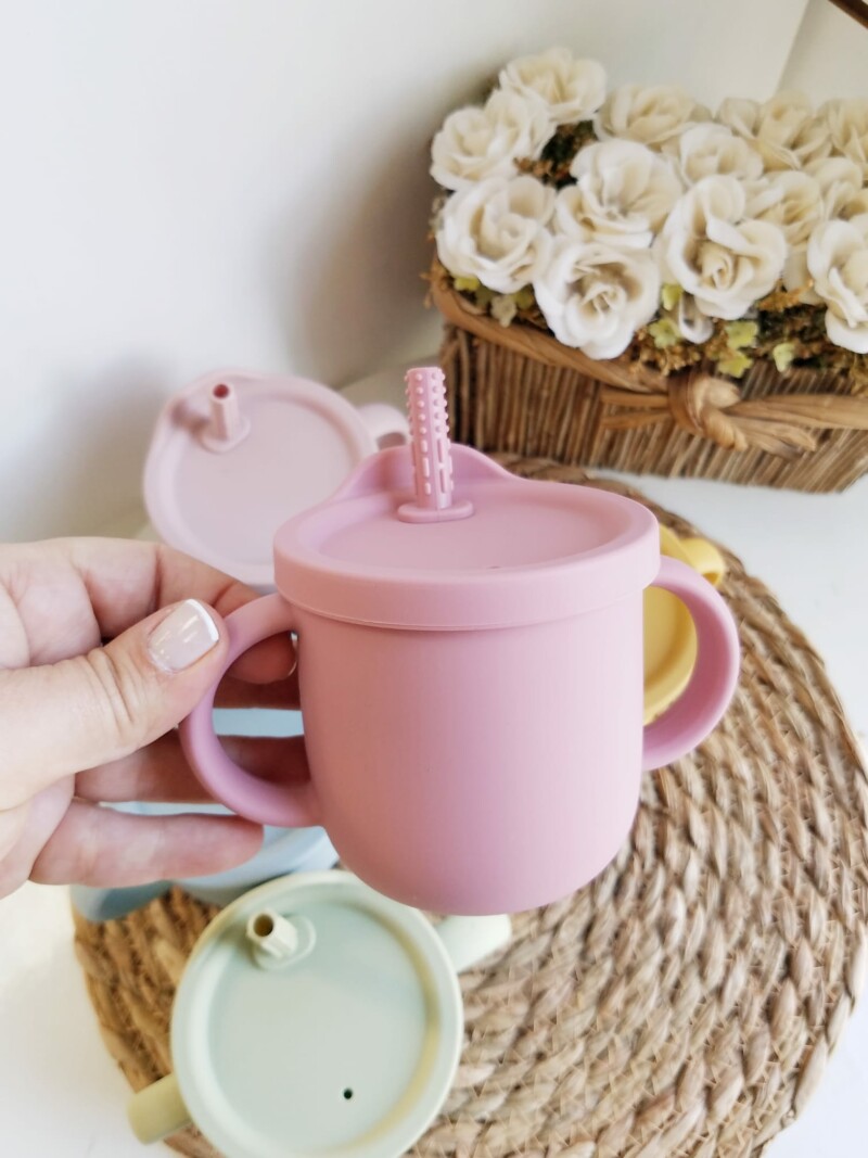 Vaso silicona con azas - Rosa Claro
