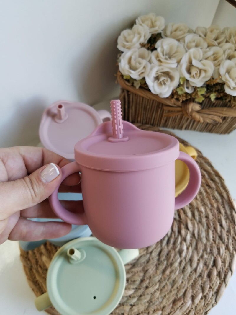 Vaso silicona con azas - Rosa Oscuro