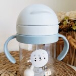 Vaso Antiderrame Con Asa Y Tapa Revatible 250ml Celeste