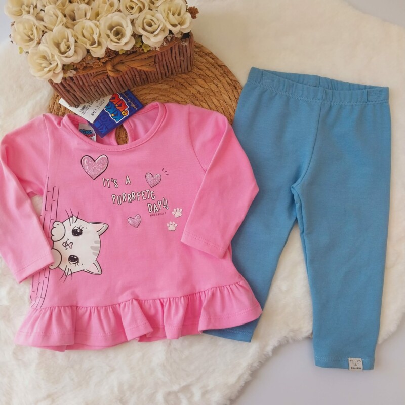 Conjunto Remera y Calza Gatita
