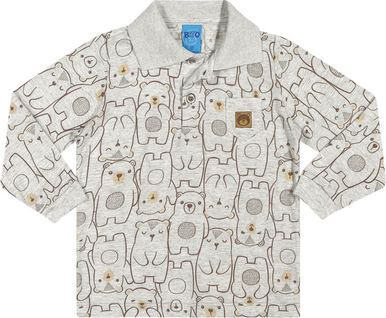 Remera Osos Cuello Pique