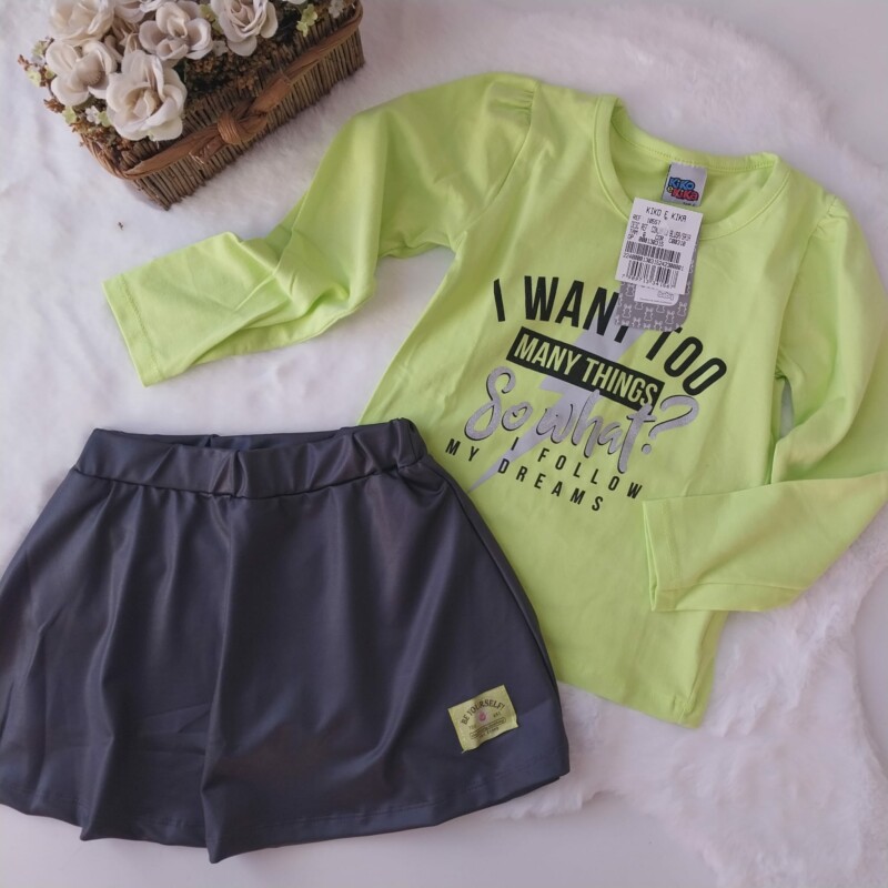 Conjunto con Short Pollera
