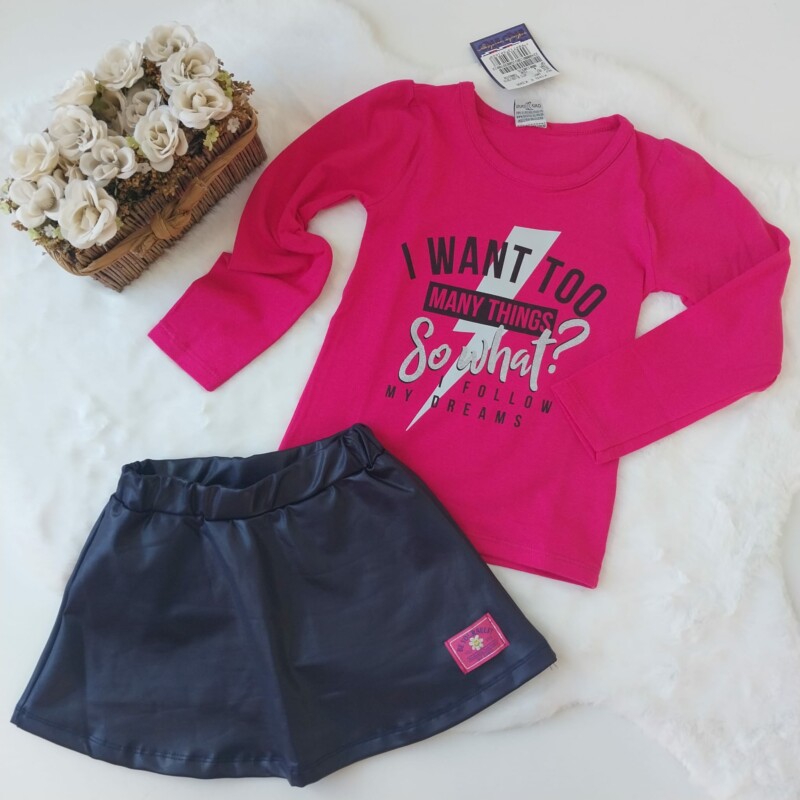Conjunto con Short Pollera
