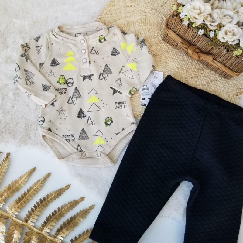 Conjunto Body + Pantalón - Mommy´s Love me - Ultimos 9 a 12 meses !