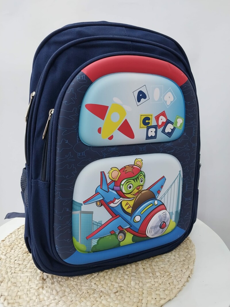 Mochila Diseño 3D - 3 Cierres - Tapa Dura - Asas Reforzadas 40 x 30 cm