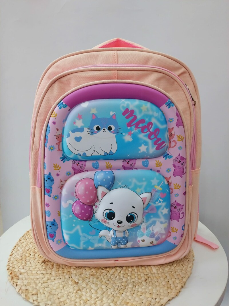 Mochila Diseño 3D - 3 Cierres - Tapa Dura - Asas Reforzadas 40 x 30 cm