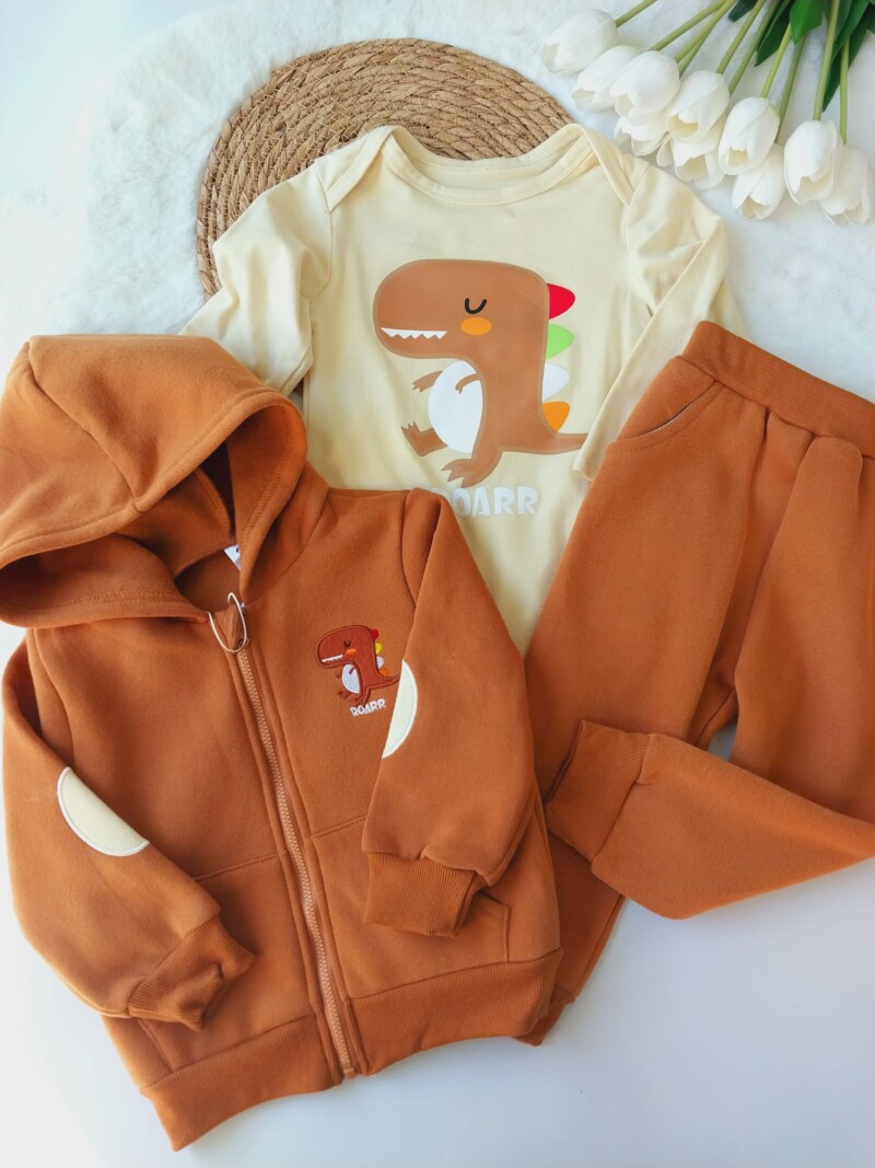 Conjunto 3pz Dino - Afelpado